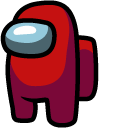 Among Us Red Character and Mini Crewmate