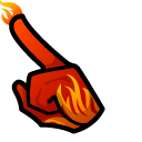Among Us Red Character in Flames