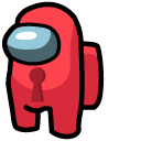 Among Us Red Character with Keyhole