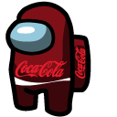Among Us Red Coca-Cola Character