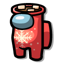 Among Us Red Cup with Hot Cocoa Character