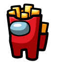 Among Us Red Fries Box Character