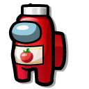 Among Us Red Ketchup Bottle Character