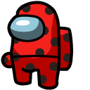 Among Us Red Ladybug Character