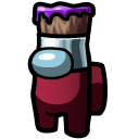 Among Us Red Paintbrush Character