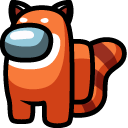 Among Us Red Panda Character