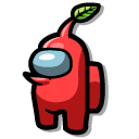 Among Us Red Pikmin Character