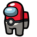 Among Us Red Poké Ball Character
