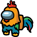 Among Us Rooster Character