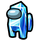 Among Us Shiny Blue Diamond Character