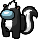 Among Us Skunk Character