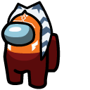 Among Us Star Wars Ahsoka Tano Orange Character