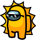 Among Us Sun Thug Life Character