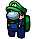 Among Us Super Mario Luigi Character
