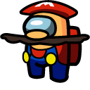 Among Us Super Mario Meme Character