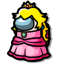 Among Us Super Mario Princess Peach White Character