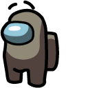 Among Us Tan Character and Stickmin Pet