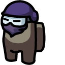 Among Us Tan Character in Ninja Mask