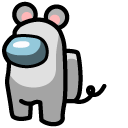 Among Us White Character Mouse
