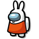 Among Us White Miffy Character