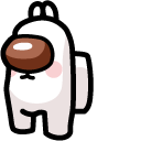 Among Us White Molang Character