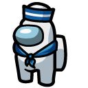Among Us White Sailor Character