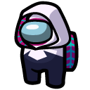 Among Us White Spider-Woman Gwen Stacy Character