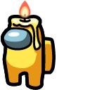 Among Us Yellow Candle Character