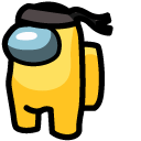 Among Us Yellow Character Ninja