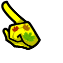 Among Us Yellow Character with Leaves