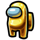 Among Us Yellow Gold Bar Character