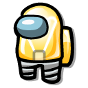 Among Us Yellow Light Bulb Character