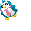 Animal Jam Penguin and Rare Penguin Plushie