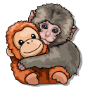 Monkey Punch with its Plush Toy