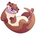 Playful Otter with a Fish