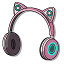 Cosmic Princess Kaguya and Headphones