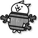 The Battle Cats Barrel Cat and a Sword