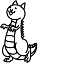 The Battle Cats Lizard Cat and Dragon Cat