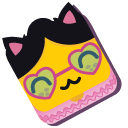 Blooket Cat with Heart Glasses