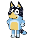 Bluey Bandit Heeler and a Necktie