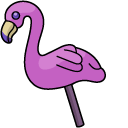 Bluey Muffin Heeler and Flamingo