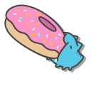 Bugcat Capoo and a Huge Donut