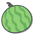 Bugcat Capoo and a Watermelon