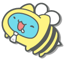 Bugcat Capoo Bee and a Flower