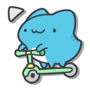 Bugcat Capoo Riding a Scooter