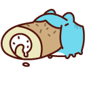 Cute Bugcat Capoo and Delicious Roll Cake