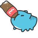 Cute Bugcat Capoo with Cola and Ice Cream