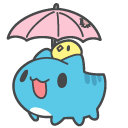 Cute Bugcat Capoo with Umbrella