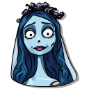 Corpse Bride Emily and her Bouquet of Blue Roses