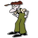 Courage the Cowardly Dog Eustace Bagge and a Newspaper